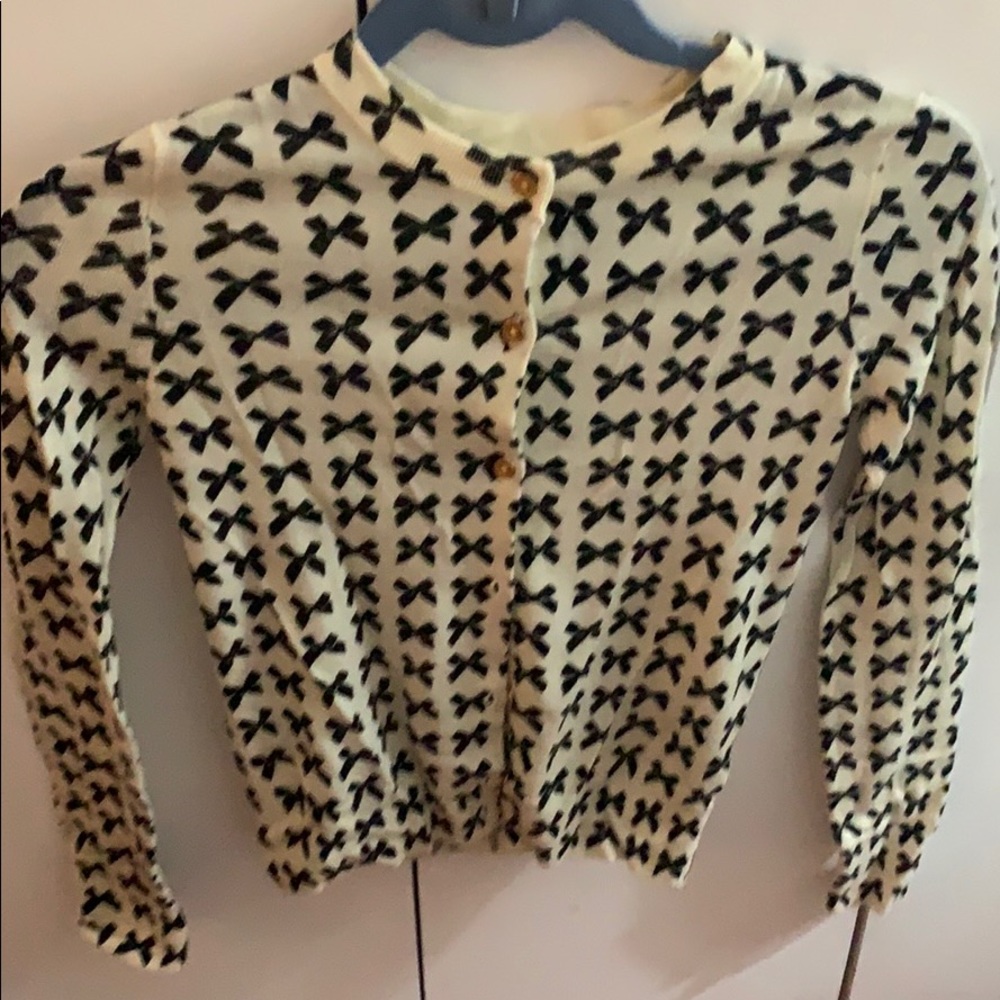Jcrew bow cardigan